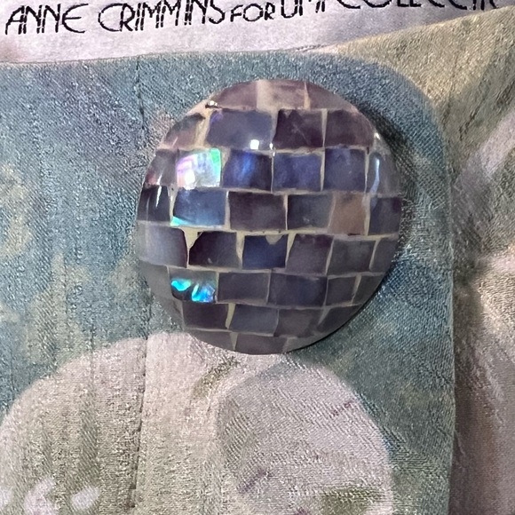 VTG Anne Crimmins for UMI Collections 100% Silk Skirt Suit Set Size 16 Abstract - Picture 7 of 8